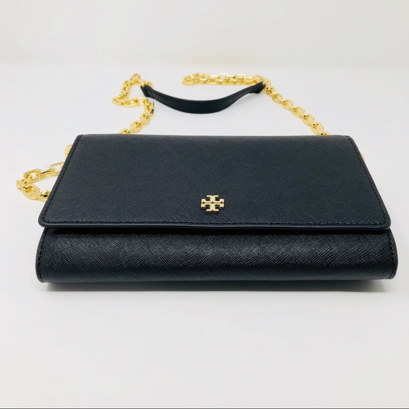 TORY BURCH BLACK WALLET ON CHAIN - Picture 3 of 8
